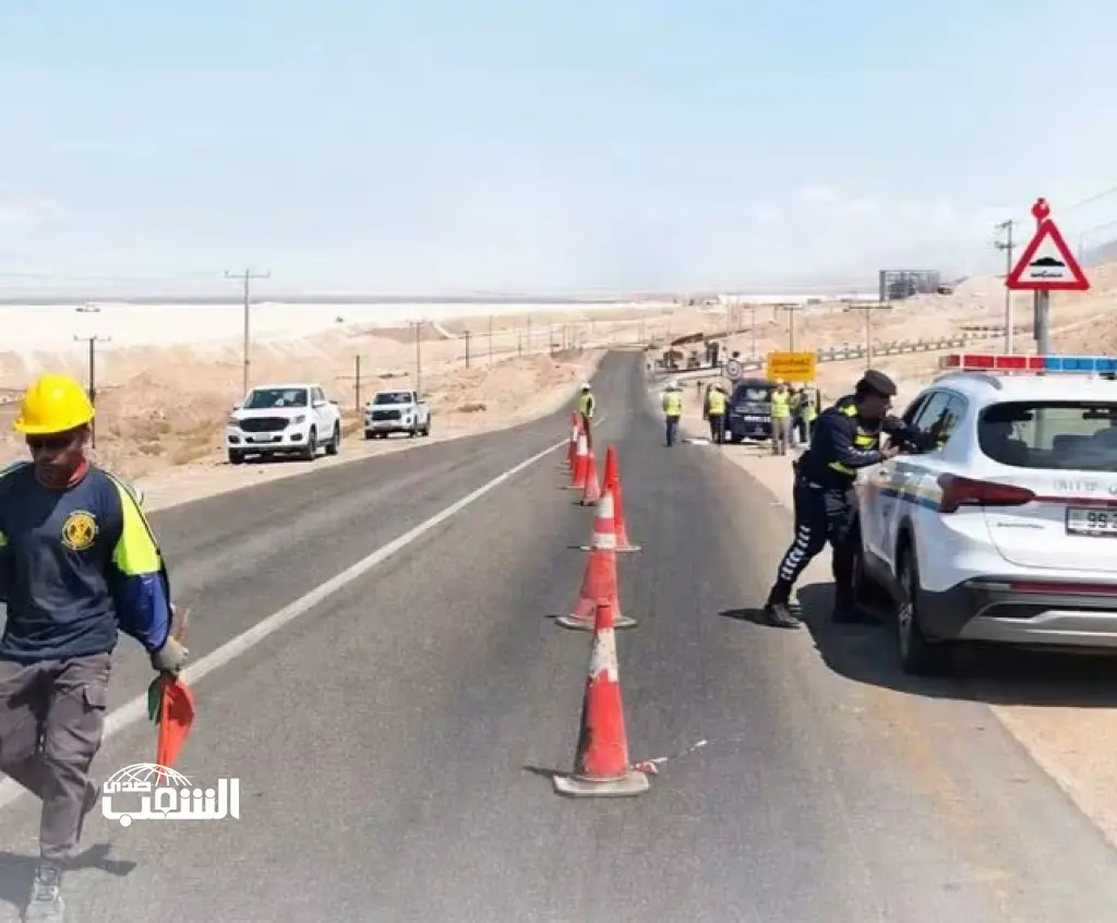 تحويلات مرورية على طريق الغور الصافي باتجاه العقبة