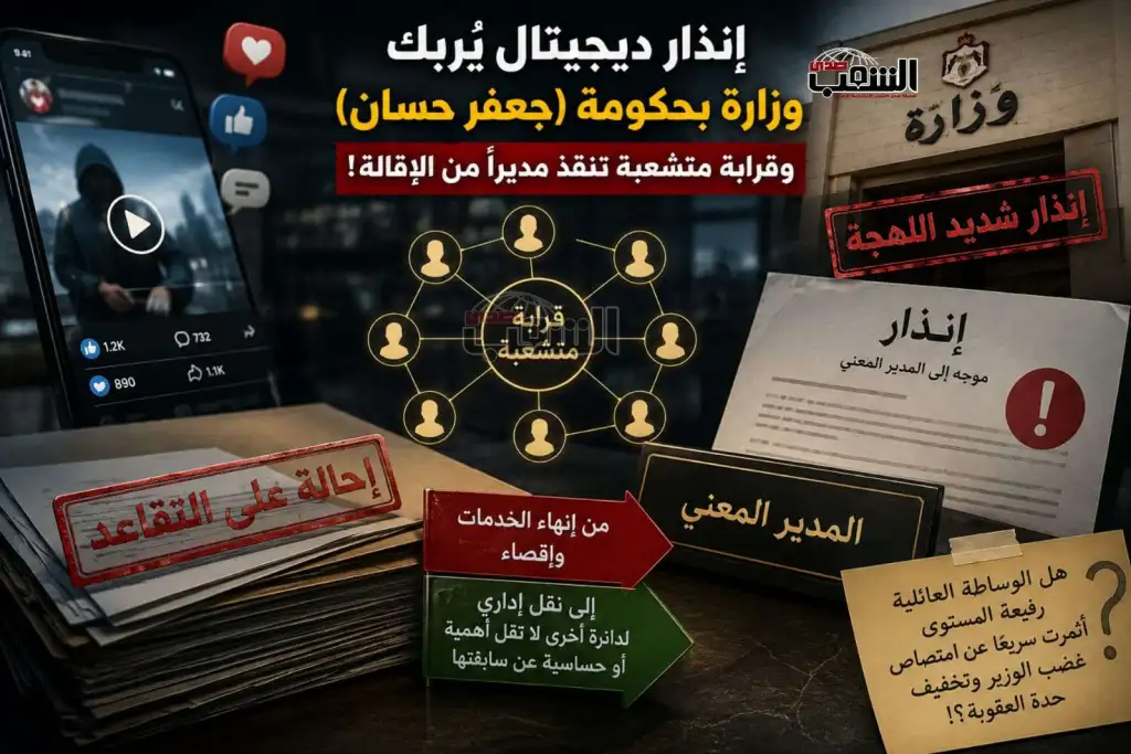 (إنذار صانع محتوى) يُربِّك وزارة بحكومة (جعفر حسان) و قرابة (متشعبة) تنقذ مديراً من الإقالة!