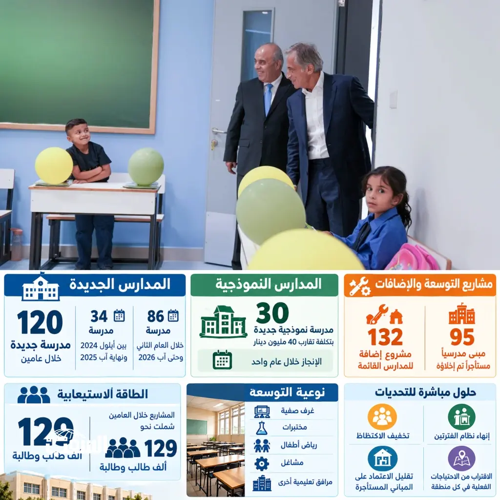 ١٢٠ مدرسة جديدة في عامين.. من مواجهة الاكتظاظ إلى إعادة بناء المدرسة