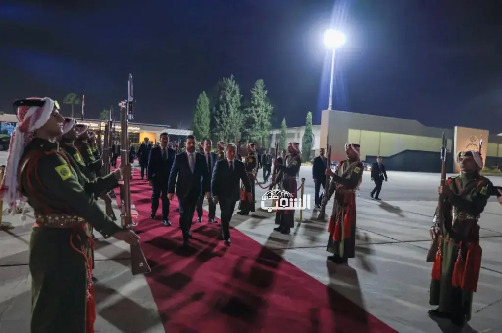 جعفر حسان يودّع رئيس الوزراء العراقي علي الزيدي في عمّان
