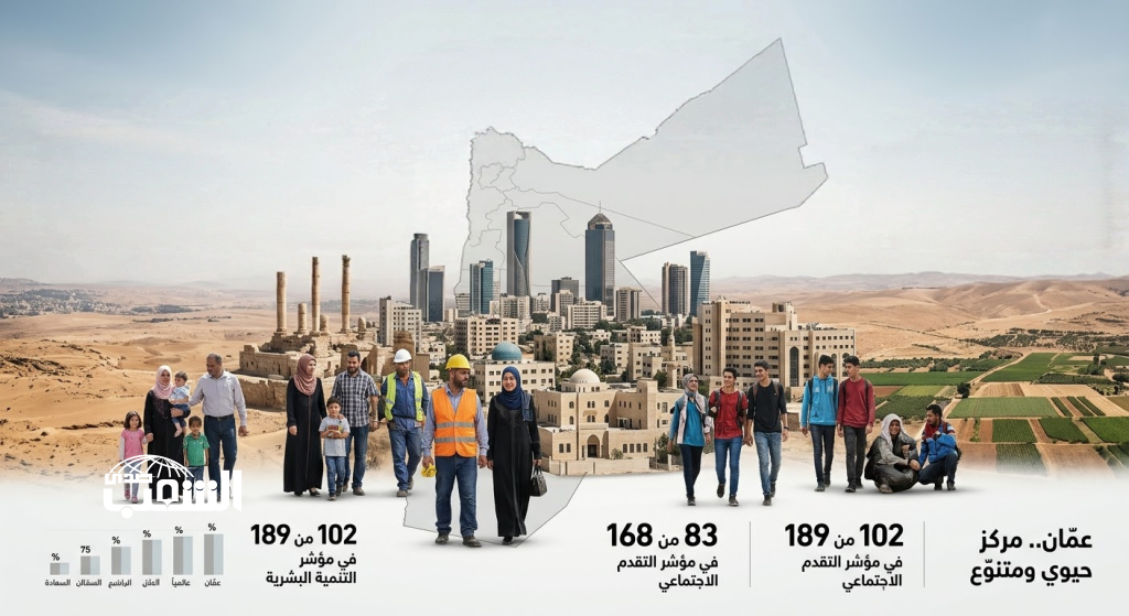 الأردن في المرتبة 134 عالمياً بالسعادة .. بالارقام .. (صدى الشعب) ترصد تقرير التحديث الاقتصادي لقطاع التنمية الحضرية
