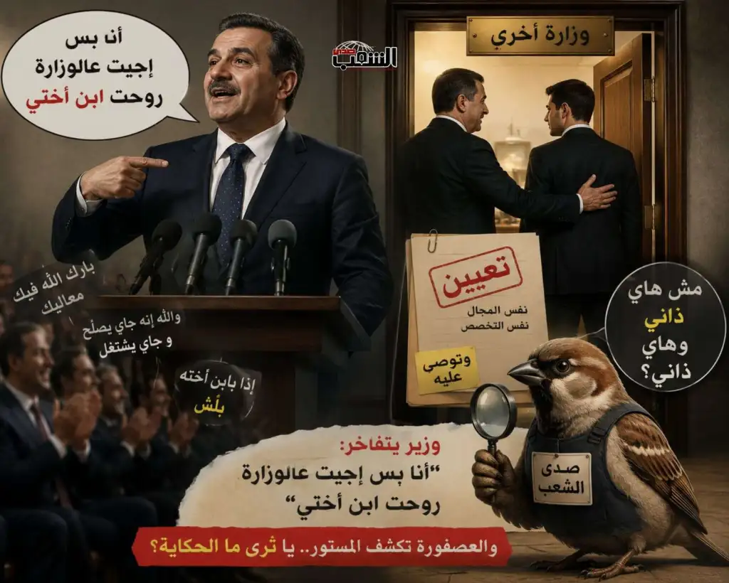 وزير يتفاخر:"أنا بس إجيت عالوزارة روحت ابن أختي" و العصفورة (تكشف المستور) .. يا تُرى ما الحكاية؟
