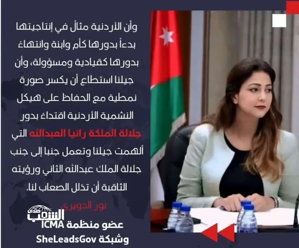 نور الدويري عضوة رسمية في منظمة ICMA الدولية وتنضم لشبكة SheLeadsGov للقيادات النسائية الدولية